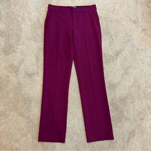 Zara purple straight leg trouser dress pants Sz S NWT classy career business